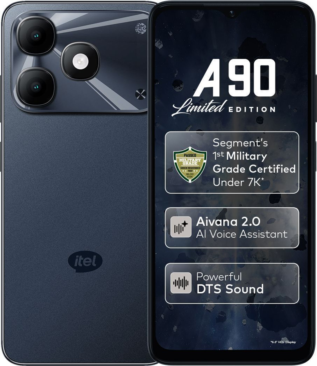 ITEL A90 4G 4+128GB A6610L STARLIT BLACK