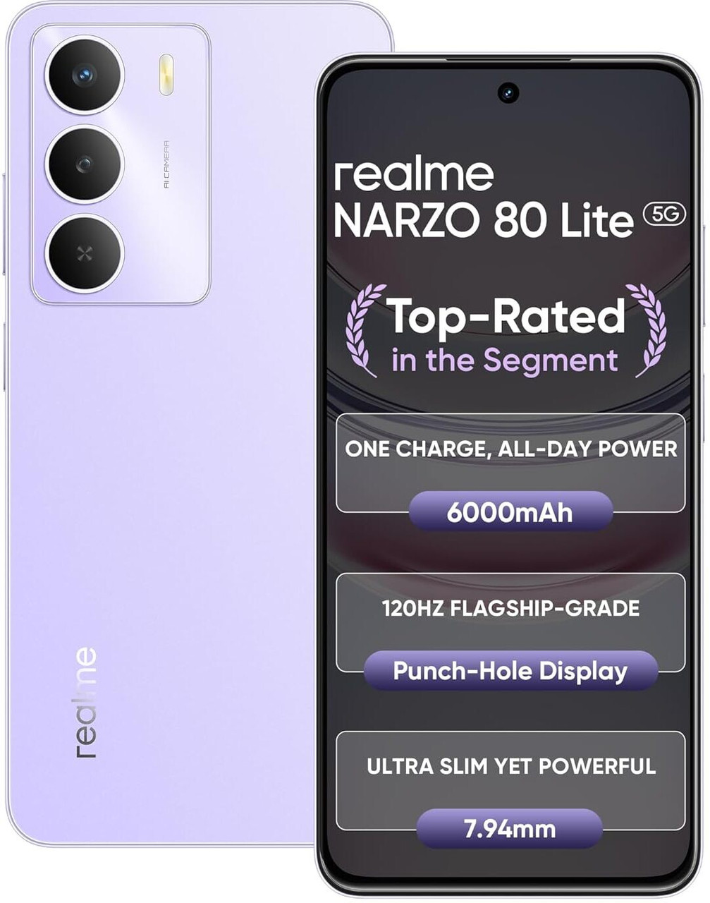 REALME RMX3945 NARZO 80 LITE 5G 4GB/128GB CRYSTAL PURPLE