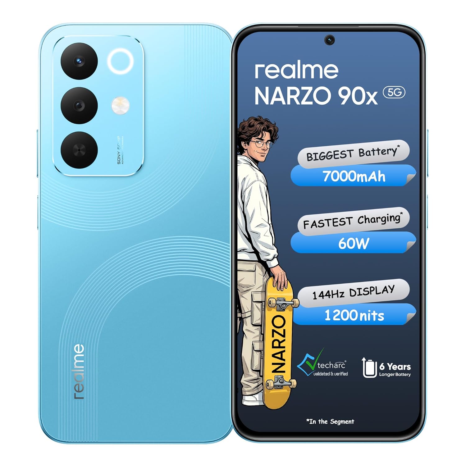REALME RMX5264 NARZO 90X 5G 6GB/128GB AQUA BLUE — image 1 of 3