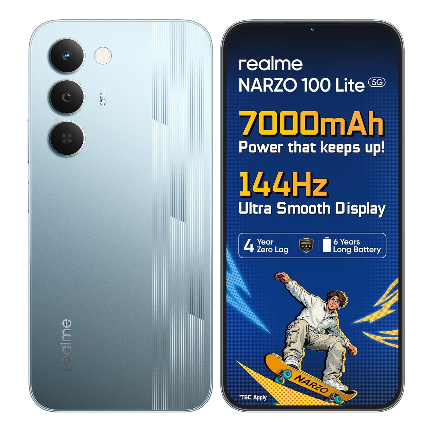 REALME RMX5261 NARZO 100 LITE 5G 4GB/64GB FROST SILVER — image 1 of 3