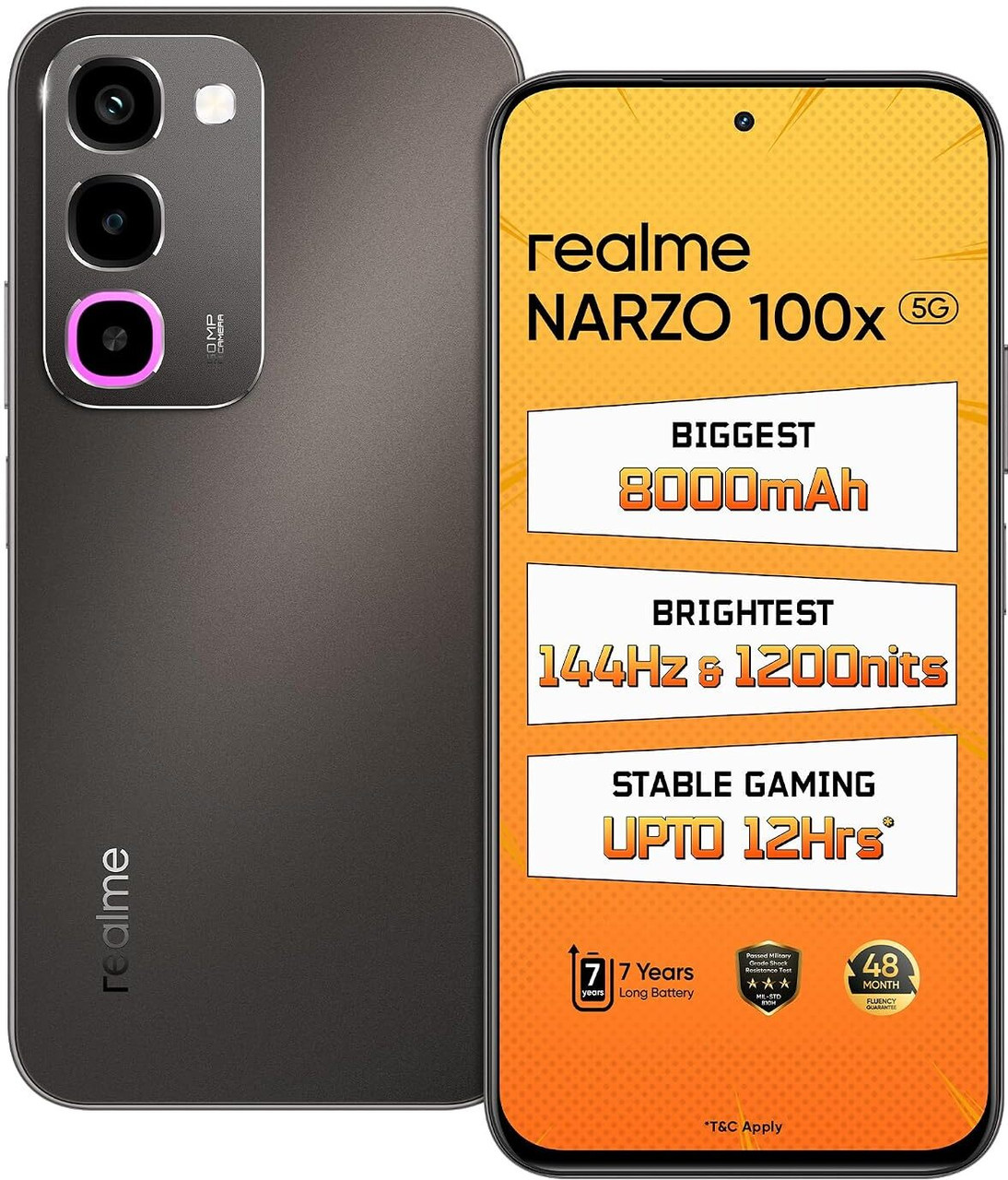 REALME RMX5266 NARZO 100X 5G 6GB/256GB MIDNIGHT BLACK — image 1 of 3