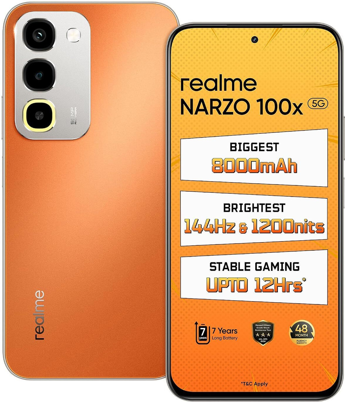 REALME RMX5266 NARZO 100X 5G 6GB/128GB FLASH ORANGE — image 1 of 3