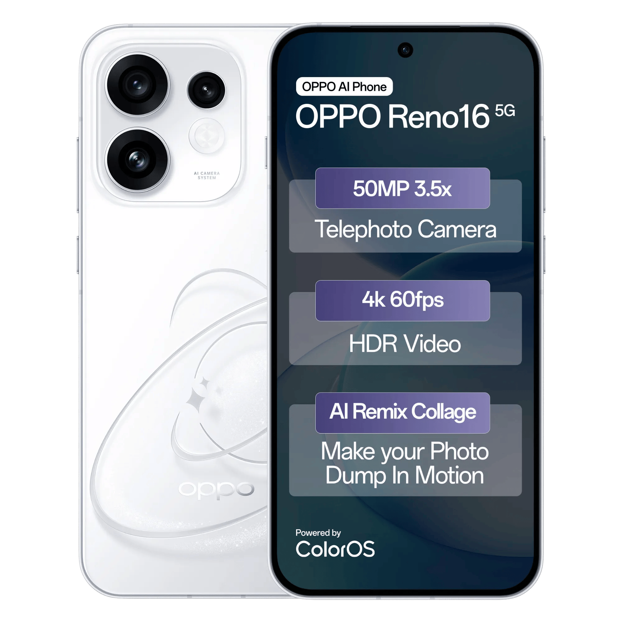 OPPO RENO 16 5G 12/256GB STARRY WHITE — image 1 of 3