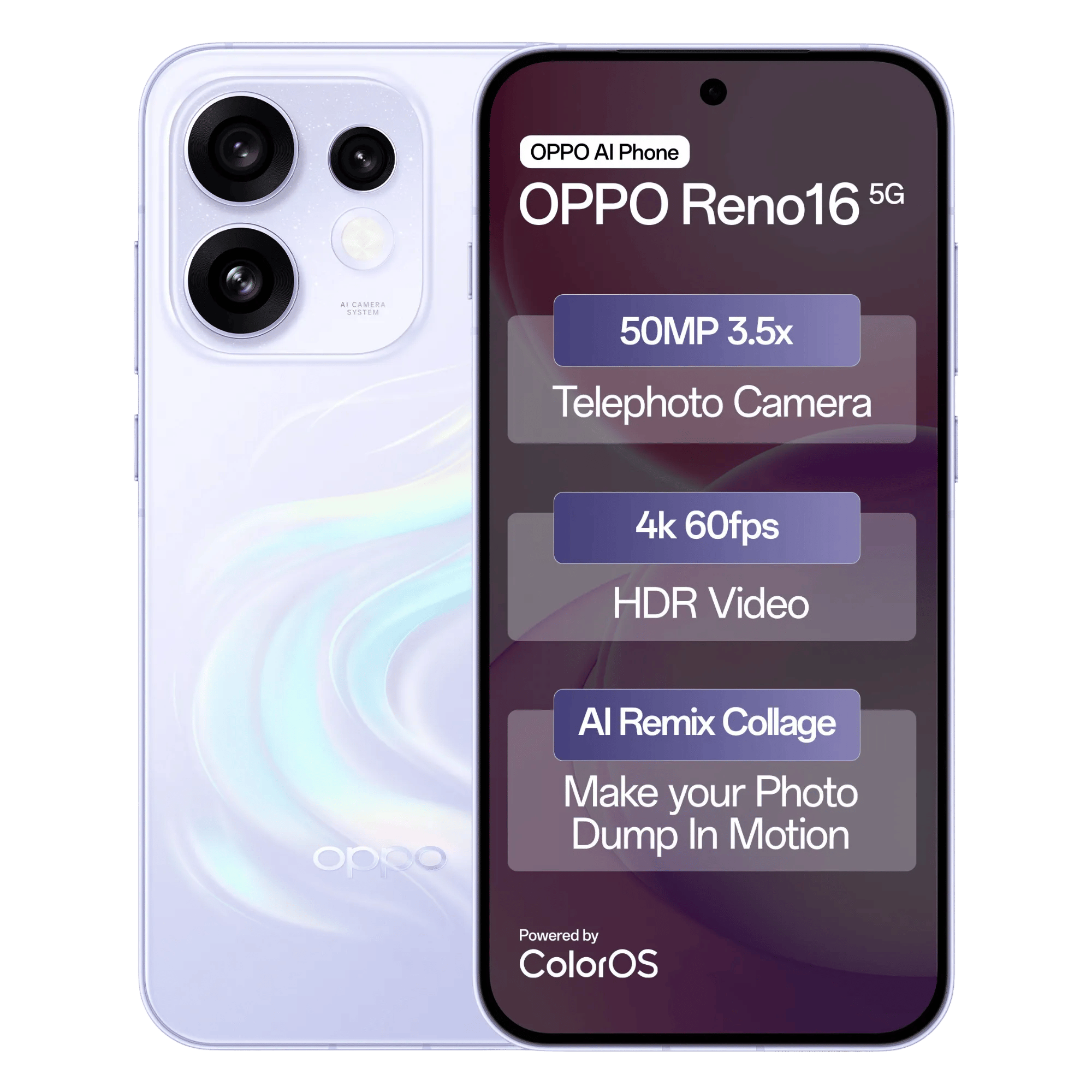 OPPO RENO 16 5G 8/256GB STELLAR PURPLE — image 1 of 3