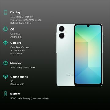 SAMSUNG A066B/DS GALAXY A06 5G 4/128GB LIGHT GREEN — image 2 of 3