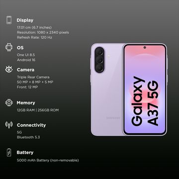 SAMSUNG A376ED GALAXY A37 5G(8/256) AWESOME LAVENDER — image 2 of 3