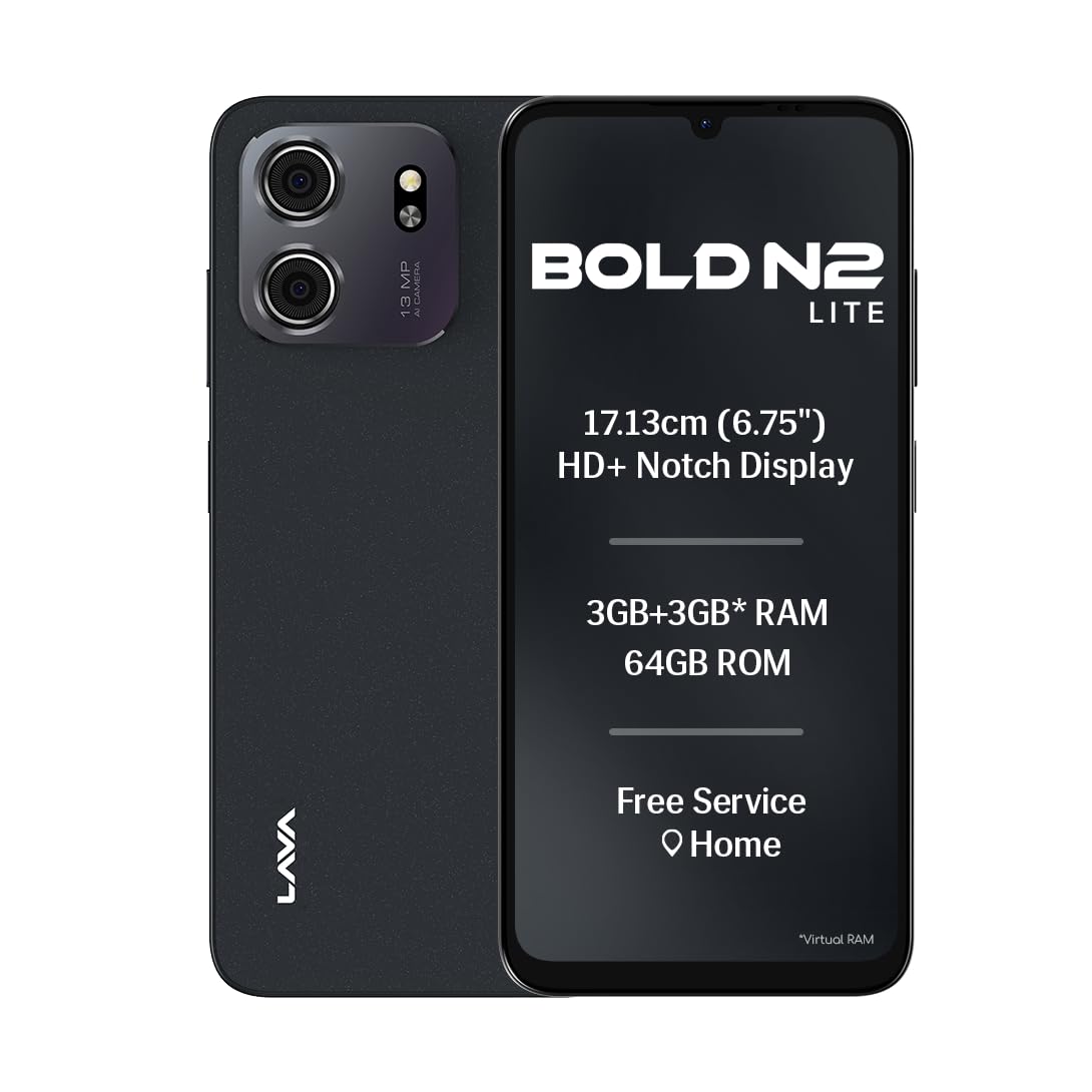 LAVA BOLD N2 LITE 4G 3/64GB NILGIRI BLUE, image 1 of 2