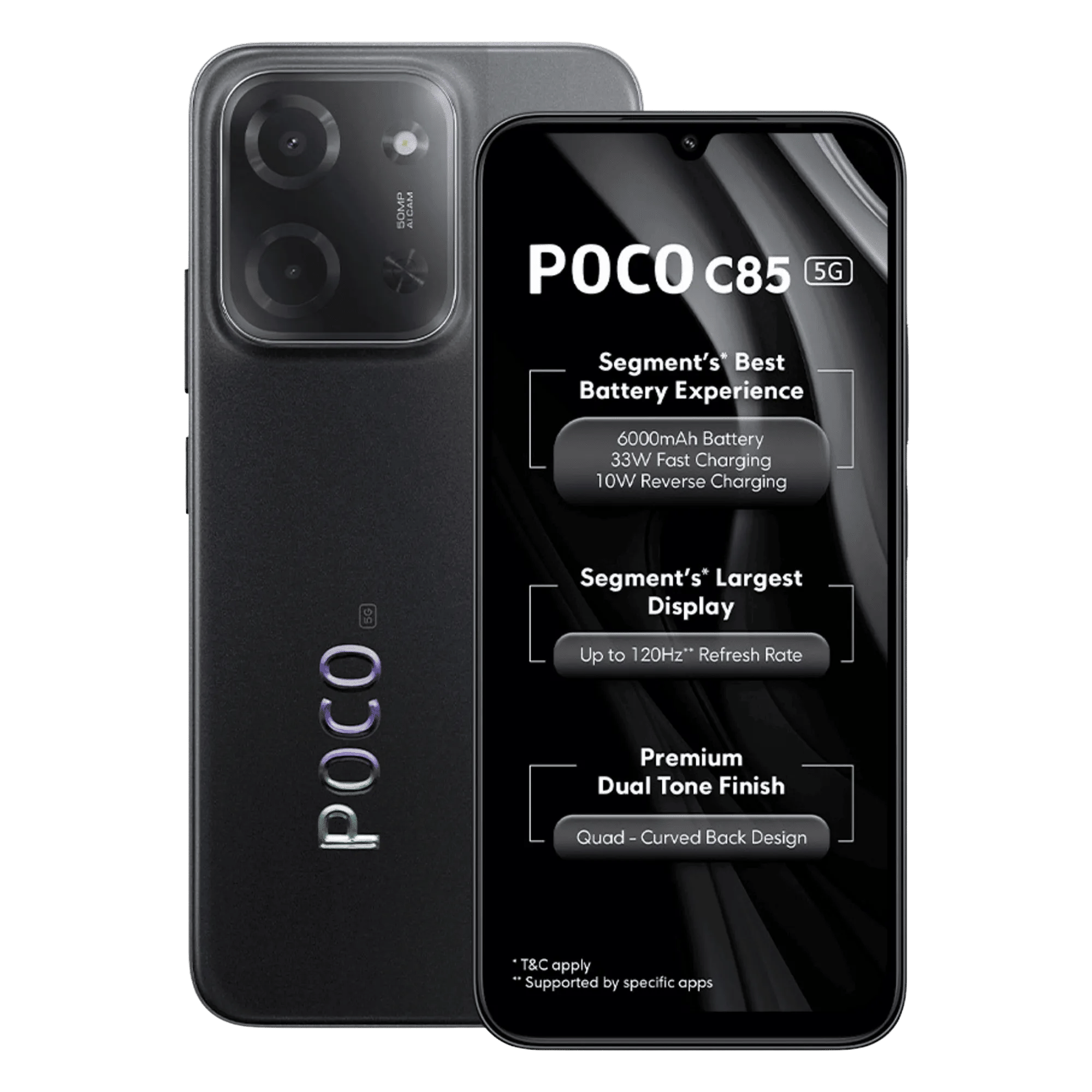 POCO C85 5G 8GB/128GB POWER BLACK — image 1 of 3