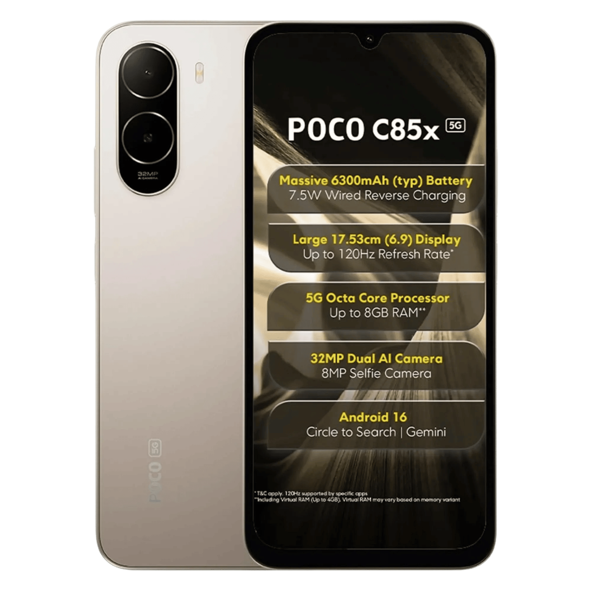 POCO C85X 5G 4GB/64GB SUNSET GOLD