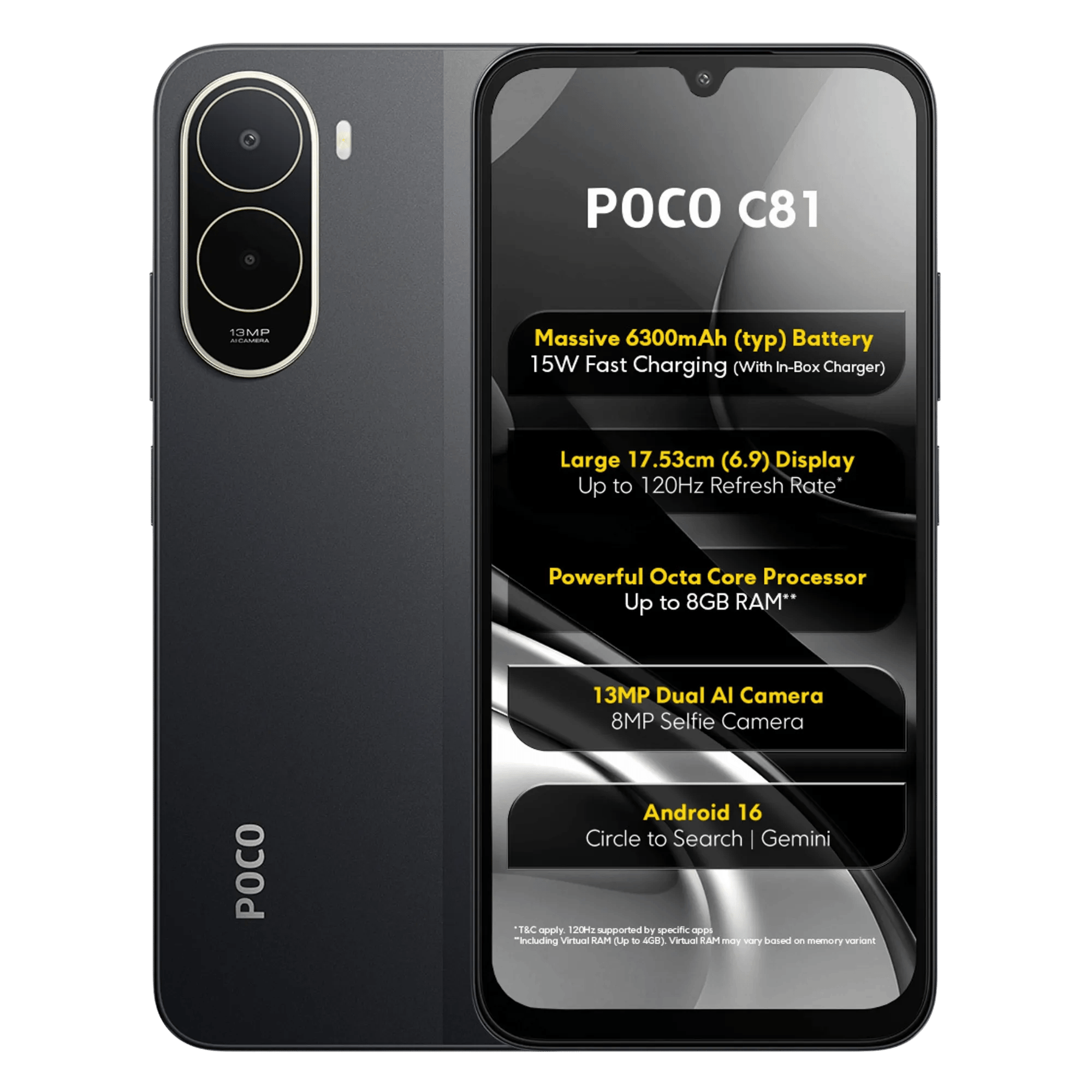 POCO C81 4GB/64GB ELITE BLACK