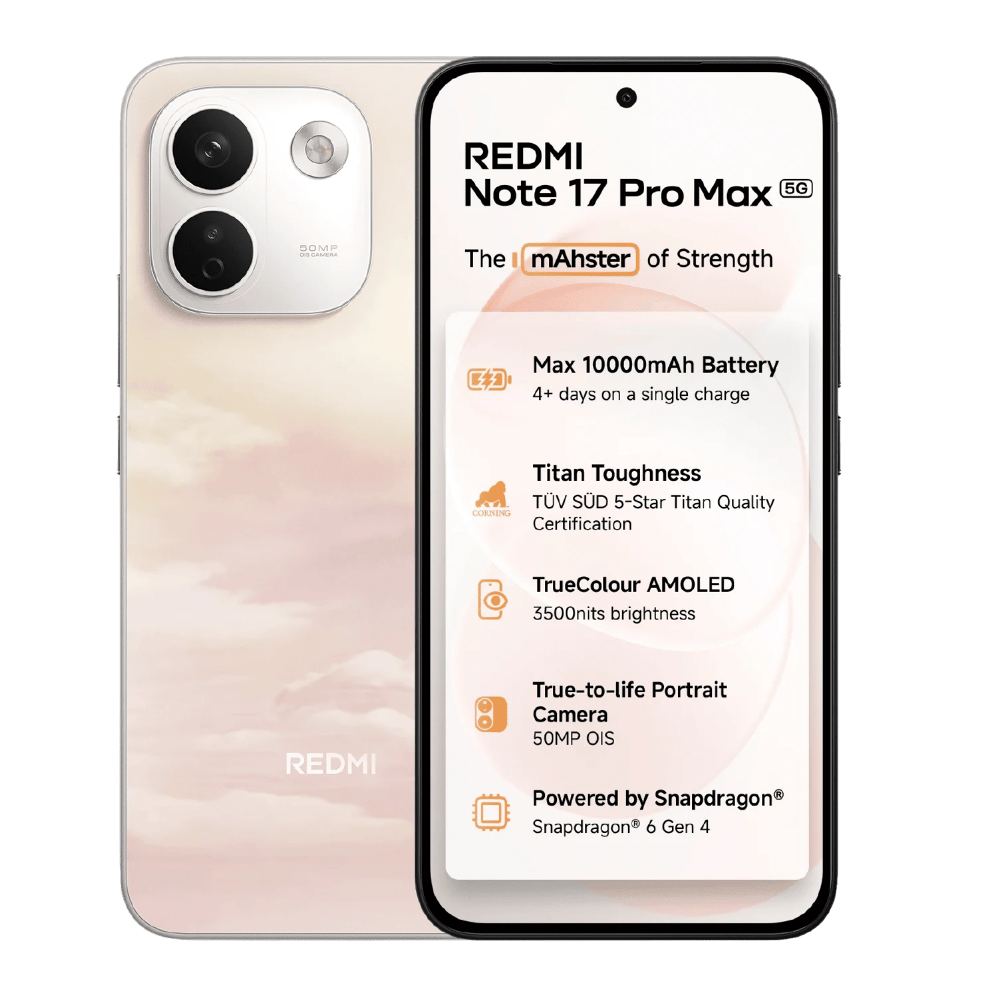 REDMI NOTE 17 PRO MAX 5G 8GB/256GB SECRET SUNRISE, image 1 of 3