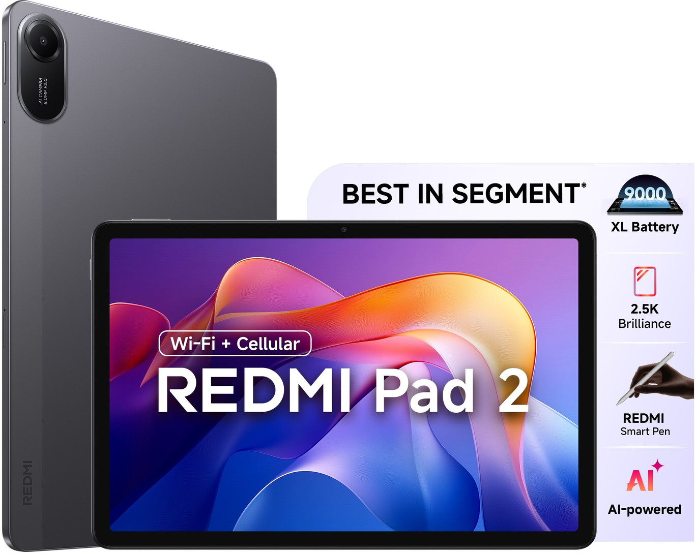 REDMI PAD 2 8GB/256GB WIFI+CELLULAR GRAPHITE GRAY